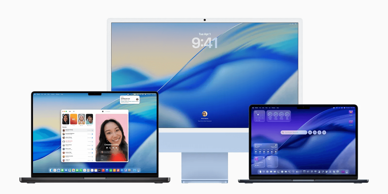 2 Mac laptops - a Pro and an Air, as well as an iMac. They are all running macOS 26, Tahoe.