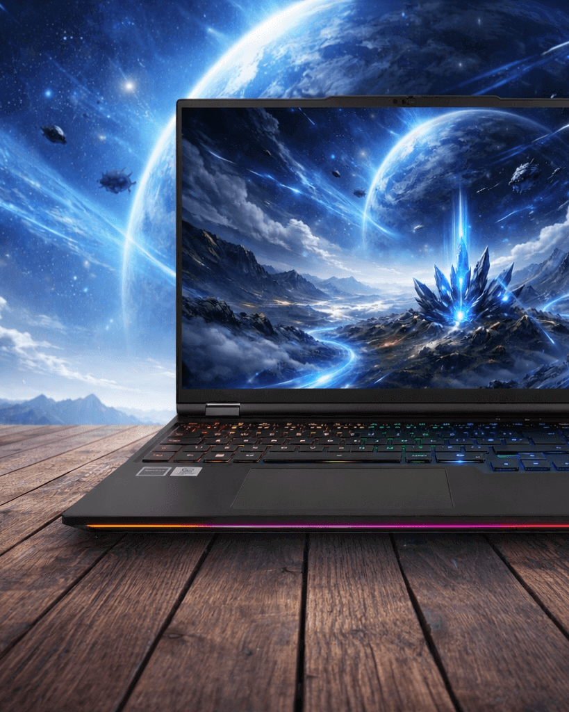 The Nomad Vector laptops feature the latest CPU from Intel or AMD and NVIDIA RTX 50 series GPUs.