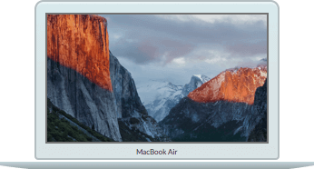 Macbook Air with El Capitan wallpaper