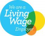 Living wage logo confirming that SimplyFixIt is a Living Wage employer