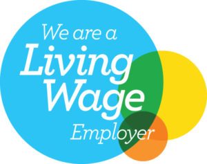 Living wage logo confirming that SimplyFixIt is a Living Wage employer