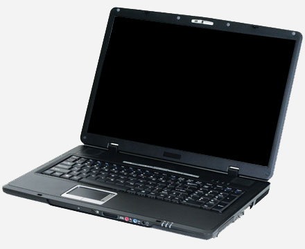 Laptop with a black screen