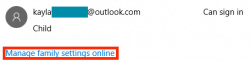 Windows 10 manage family settings