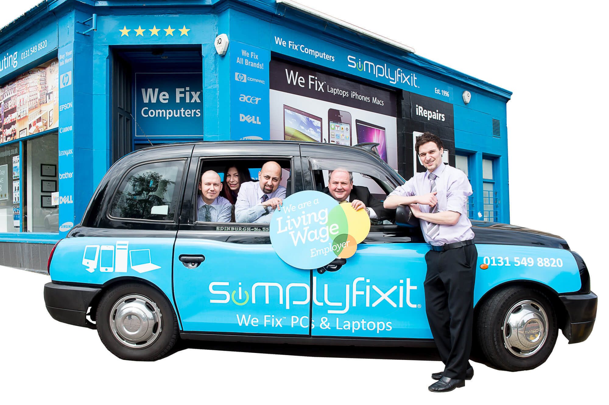 A photo of our team, who earn The Living Wage