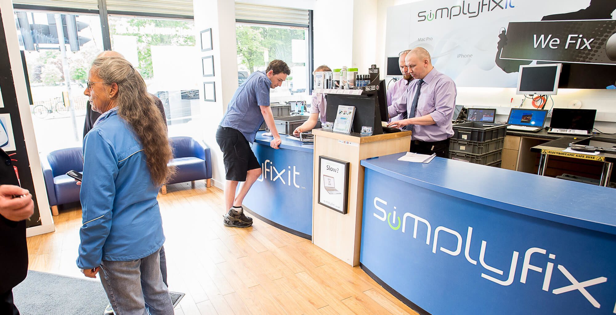 Inside the SimplyFixIt store at Bruntsfield Place